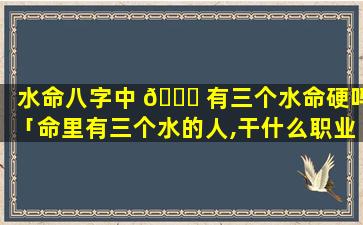 水命八字中 🐋 有三个水命硬吗「命里有三个水的人,干什么职业好」